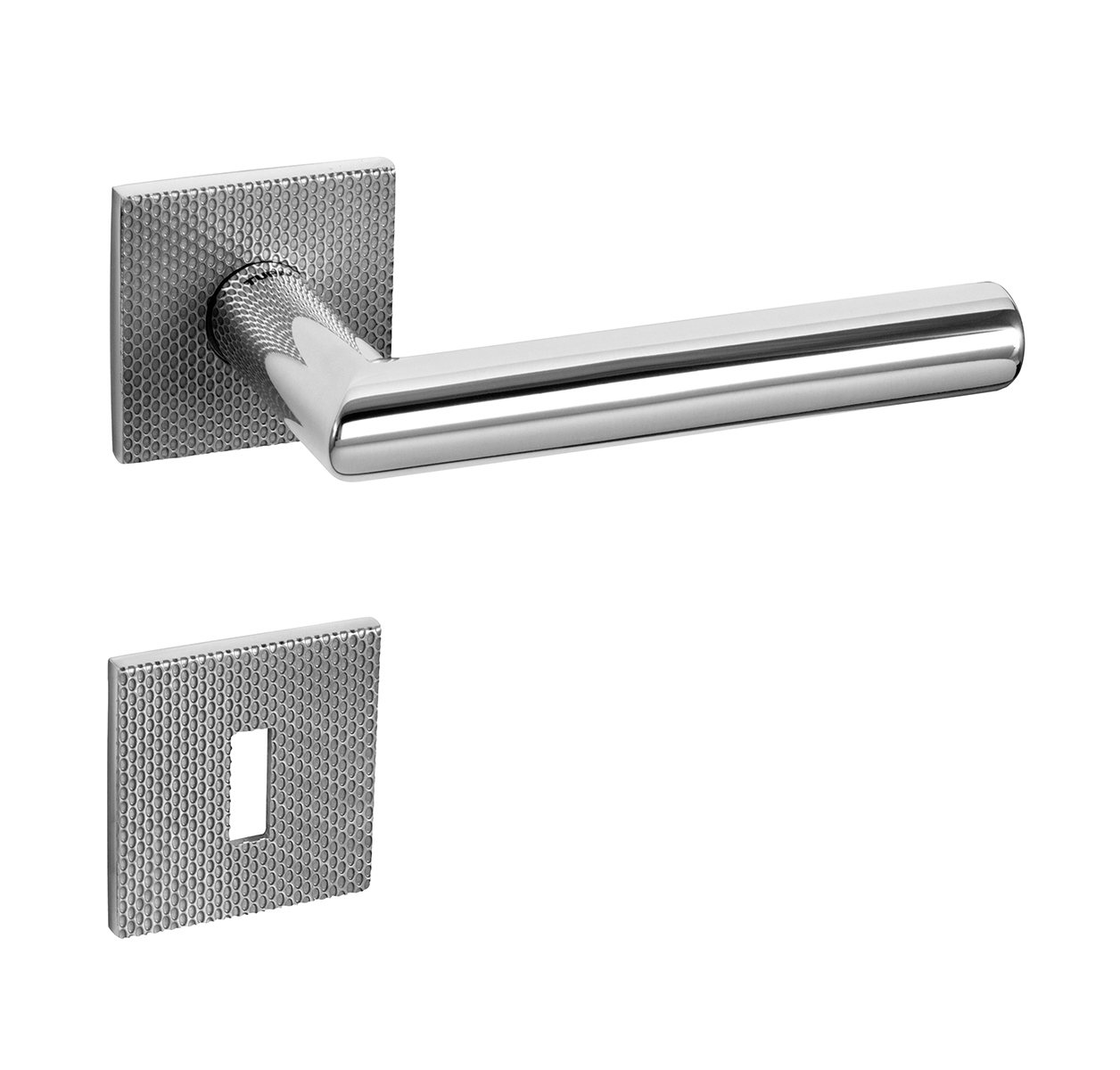 Klika na dveře TI - FAVORIT - HR 4002 5SQ T2 OC - ​​Chrom lesklý (03)