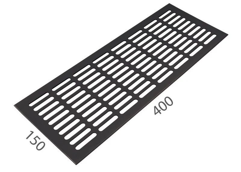 SRL - ALFA větrací mřížka šířka 150 x 400 mm F8 - Černý elox