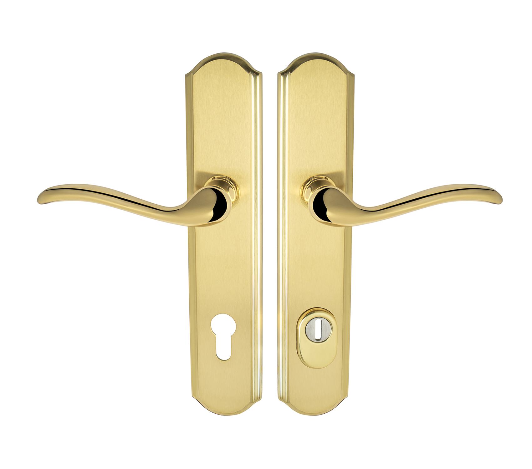 Zpevněné kování MI - LYON/JULIA PLUS - SO OLV/OLS - Mosaz leštěná lakovaná / mosaz broušená