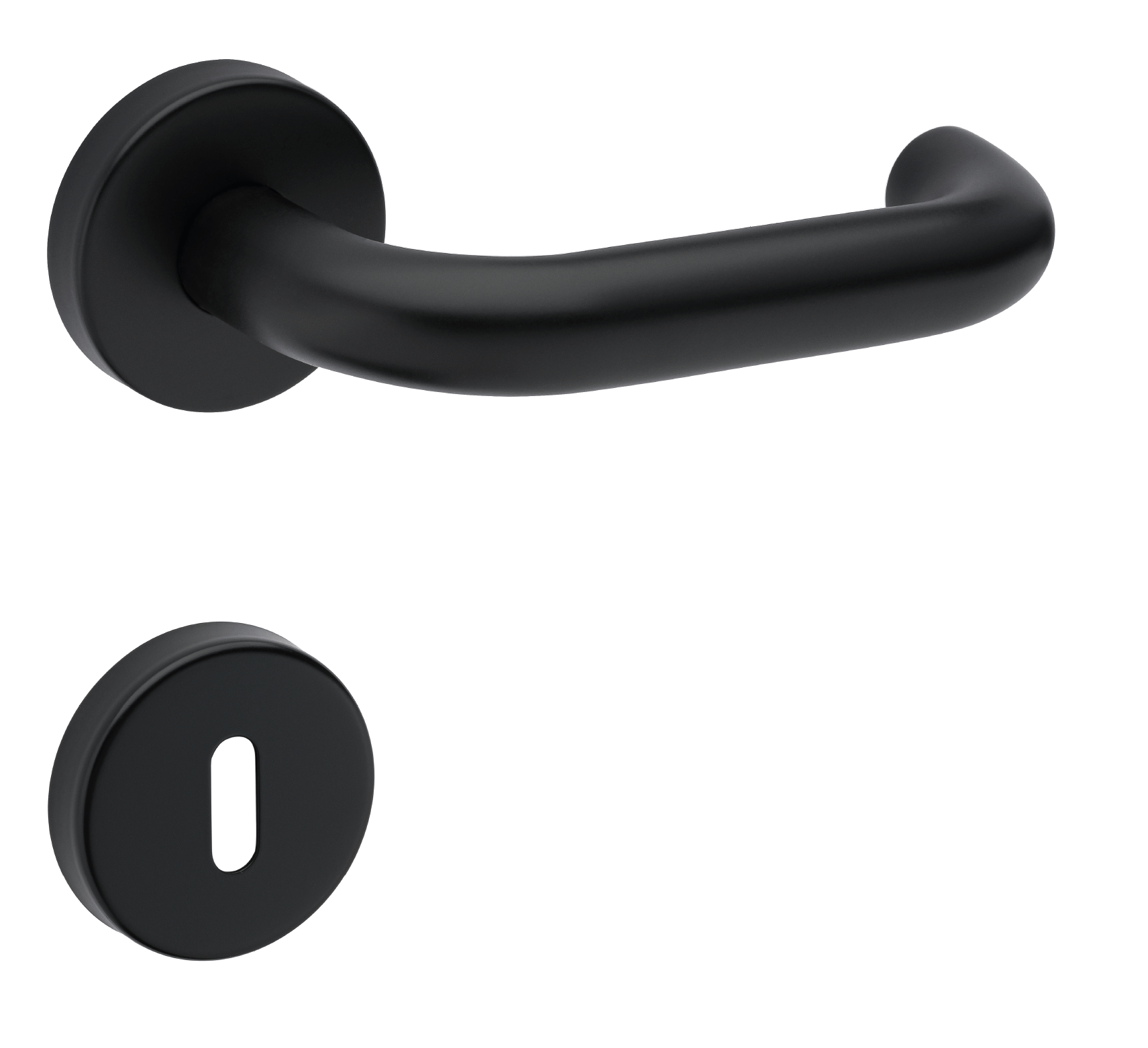 Klika na dveře TI - COSLAN - R AP 2000 BS - Černá matná (153)