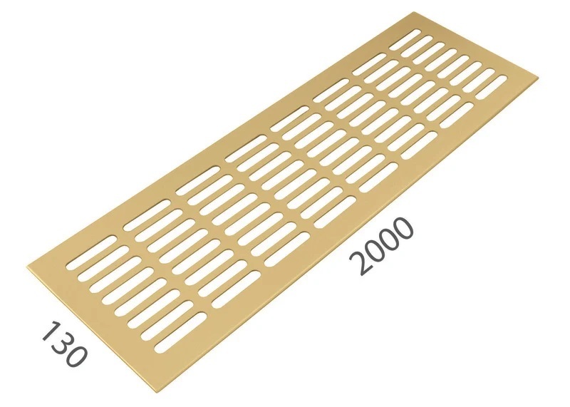 SRL - ALFA větrací mřížka šířka 130 x 2000 mm F3 - Zlatý elox