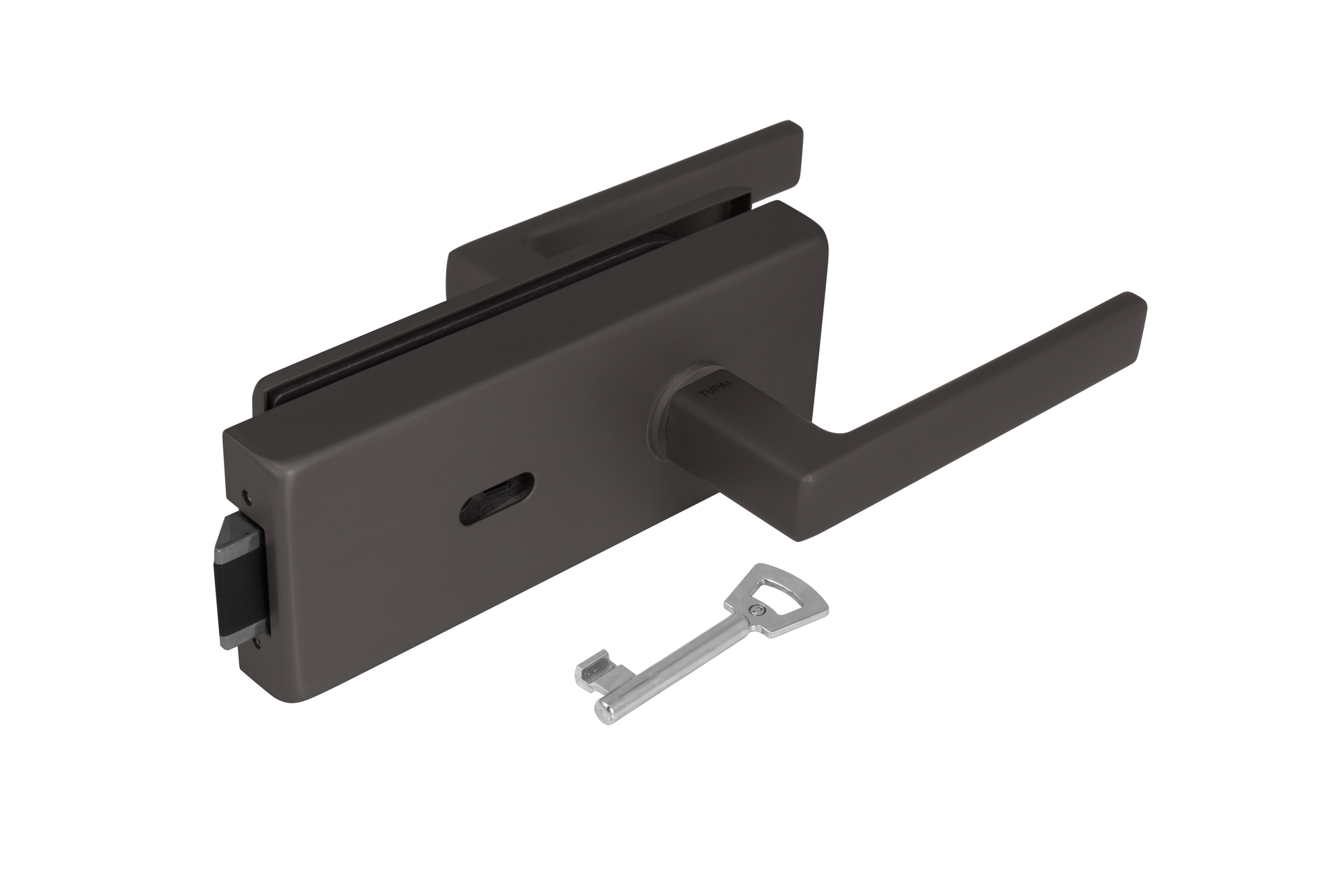 TI - ZÁMEK na sklo s klikou SONIA 4025 - BB T - Titan (141)