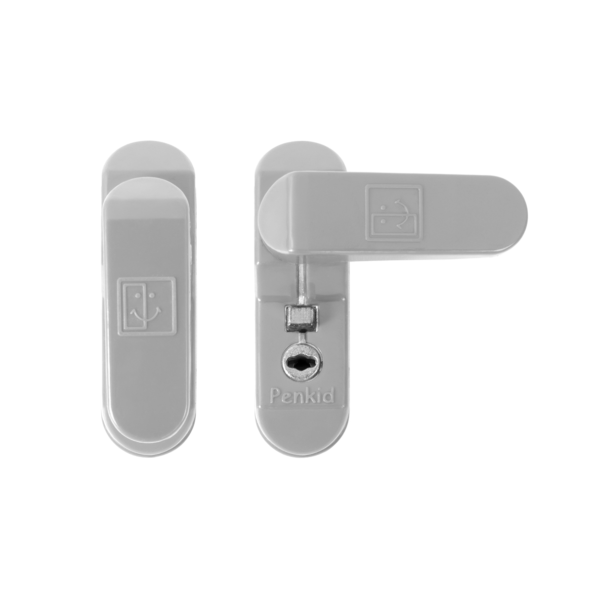 PD - Otočná západka s uzamykáním STM - Stříbrná (RAL9006)