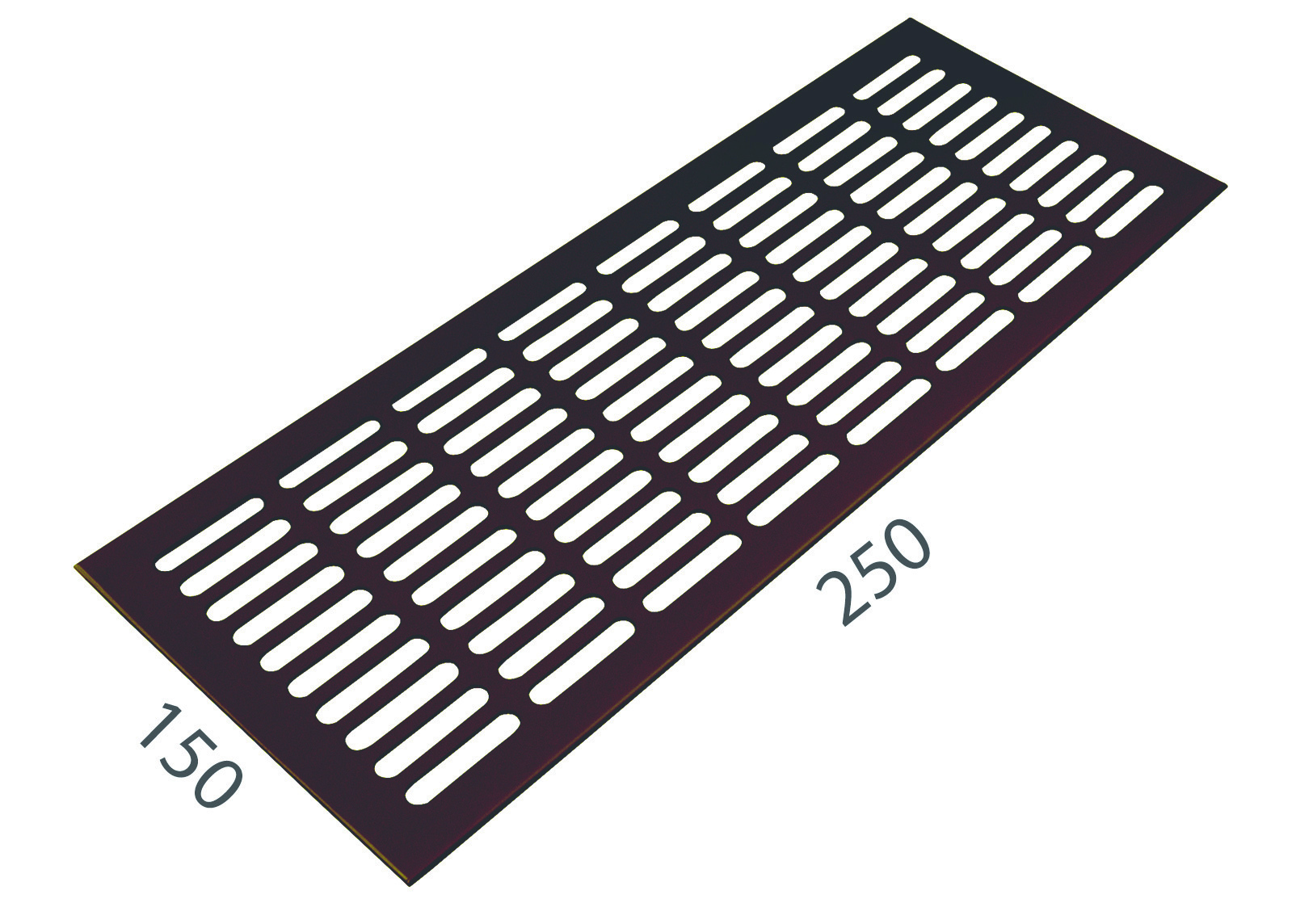 SRL - ALFA větrací mřížka šířka 150 x 250 mm F4 - Bronz elox