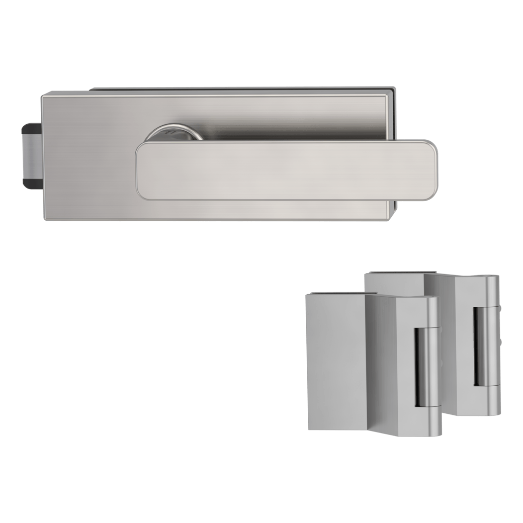 GK - PURISTO S - ZÁMEK na sklo s klikou MINIMAL MODERN - UV (vč. závěsů) Velvet šedá (22)