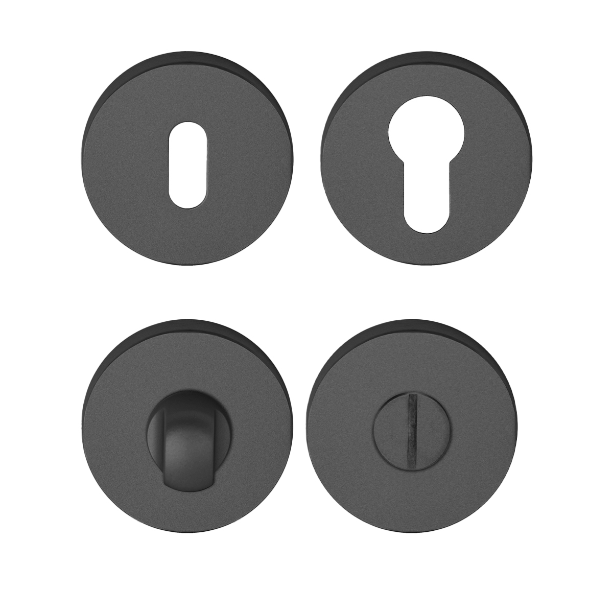 Rozeta ke klice FO - ROZETA - R BS - Černá matná