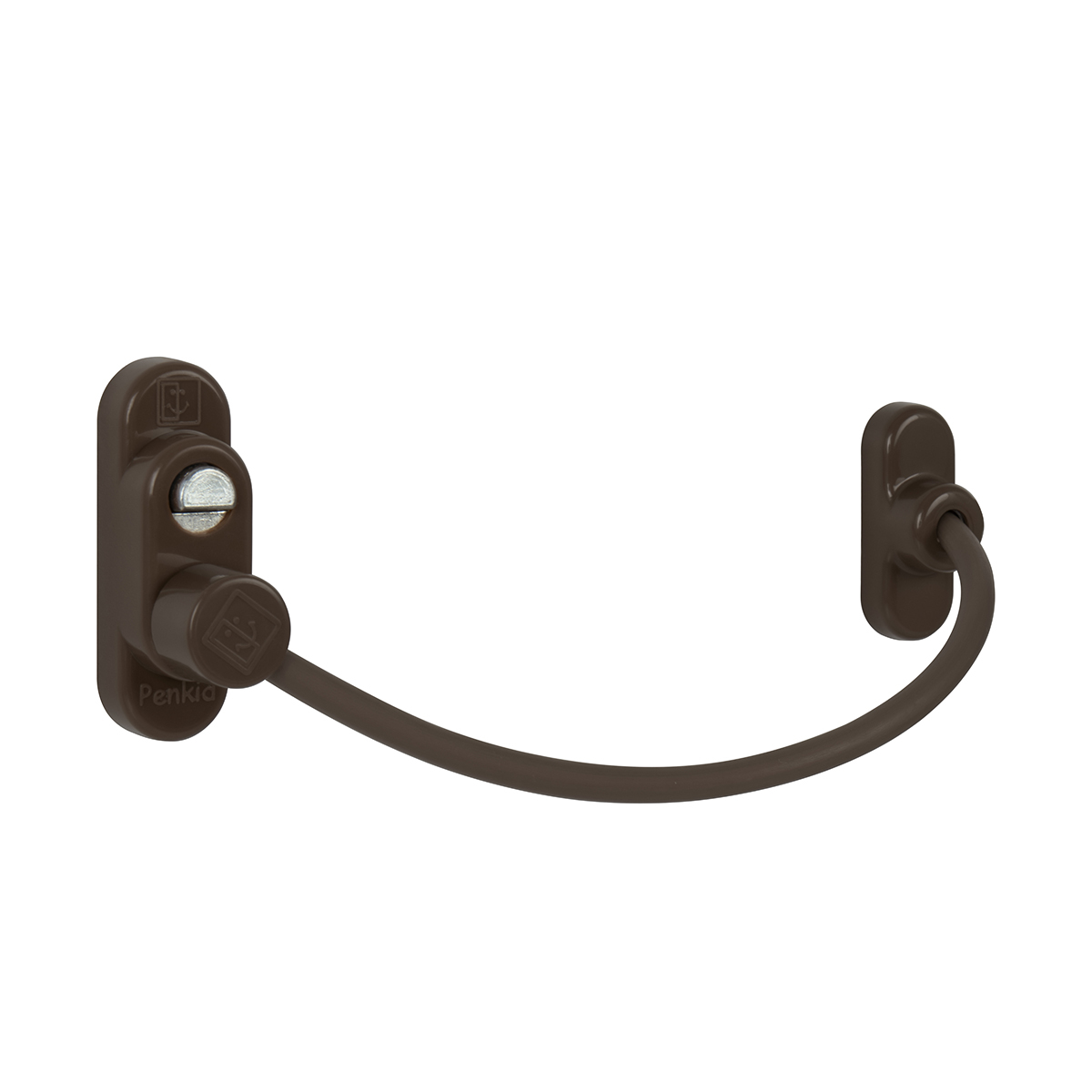 PD - Lankový zámek na okno s pojistkou HNM.T - Hnědá matná tmavá (RAL8016)