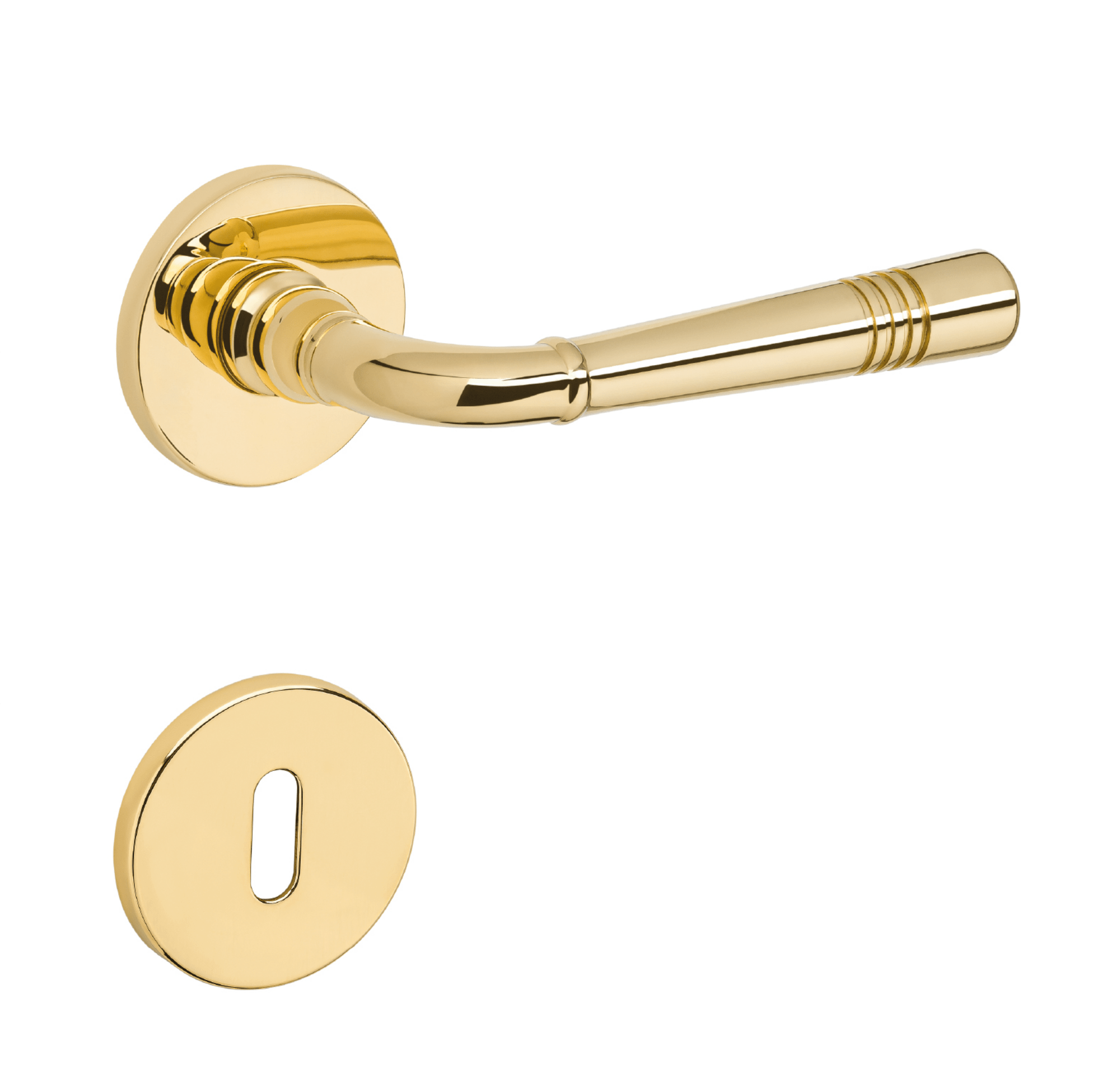 Klika na dveře TI - DIADEM - R 4009 5S OLV - Mosaz leštěná lakovaná (01)