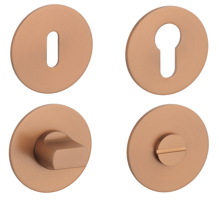 Rozeta ke klice SH - ROZETA - R 3SM CUM PVD - Měď matná PVD