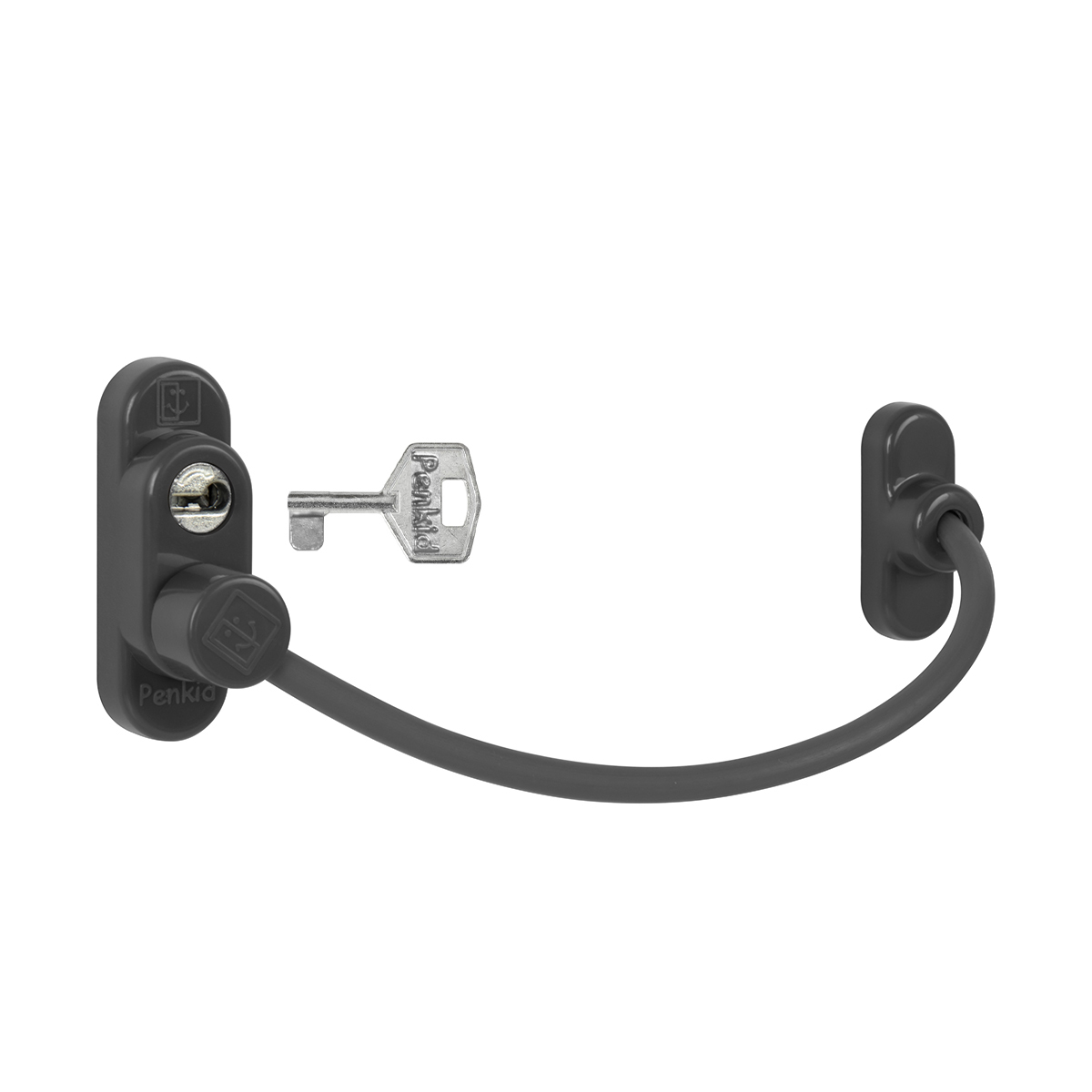 PD - Lankový zámek na okno s uzamykáním ANT - Antracit (RAL7016)