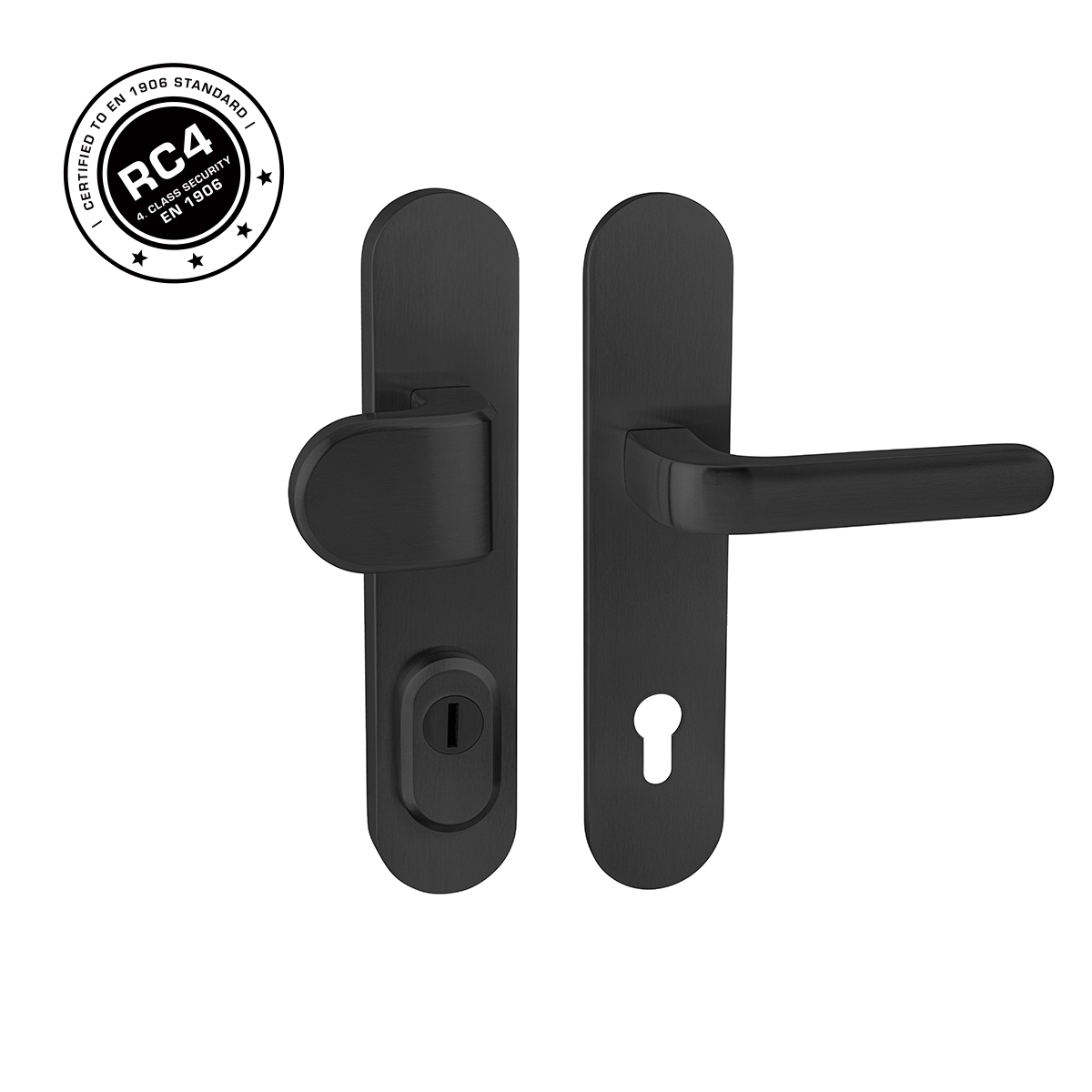 Bezpečnostní kování RC4 MPK - SECURO INOX S01 PLUS - SO M2 TARA BS PVD - Černá matná PVD