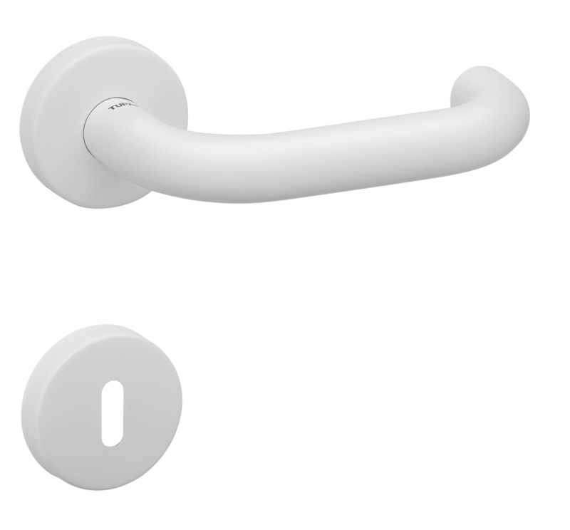 Klika na dveře TI - COSLAN - R 2000 WS - Bílá matná (152)