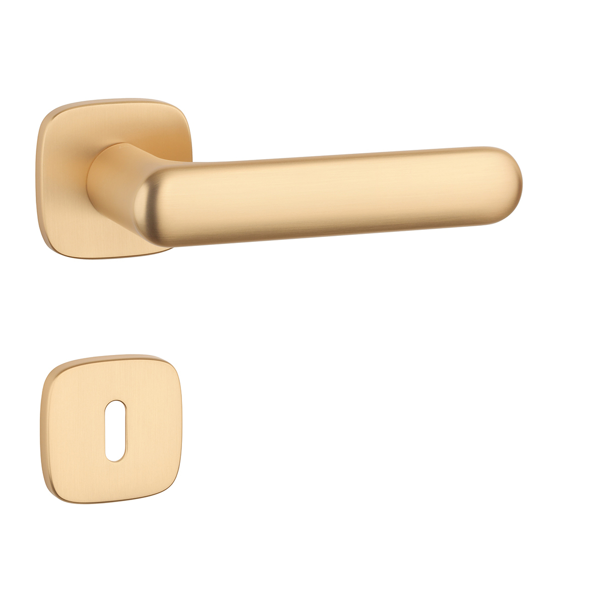 Klika na dveře AS - OLEA - QR 7S OLS - Mosaz broušená