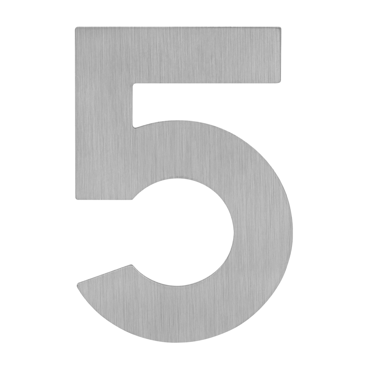 LR - Domovní číslice "5" - 120 mm BN - Broušená nerez