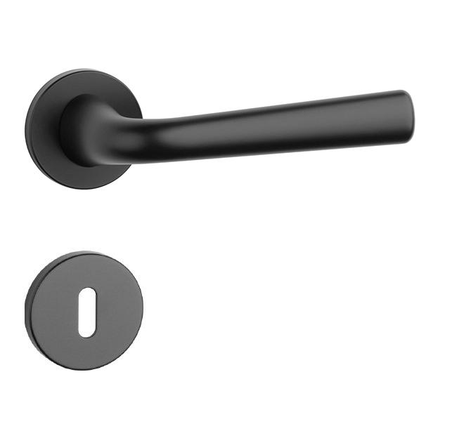 Klika na dveře AS - TULIPA - R 7S BS - Černá matná