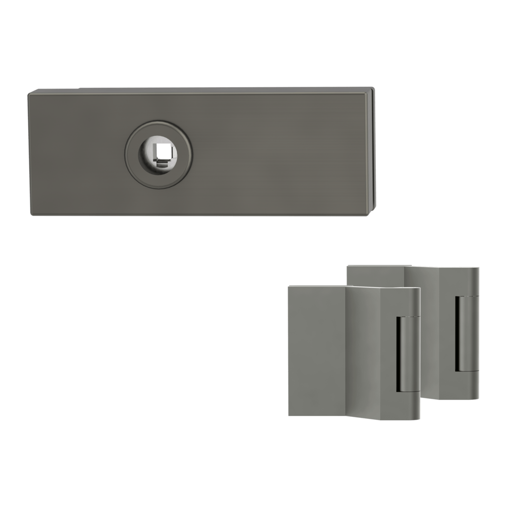 GK - PURISTO S - ZÁMEK na skleněné dveře - UV - magnetický (vč. závěsů) Kašmír šedá (77)