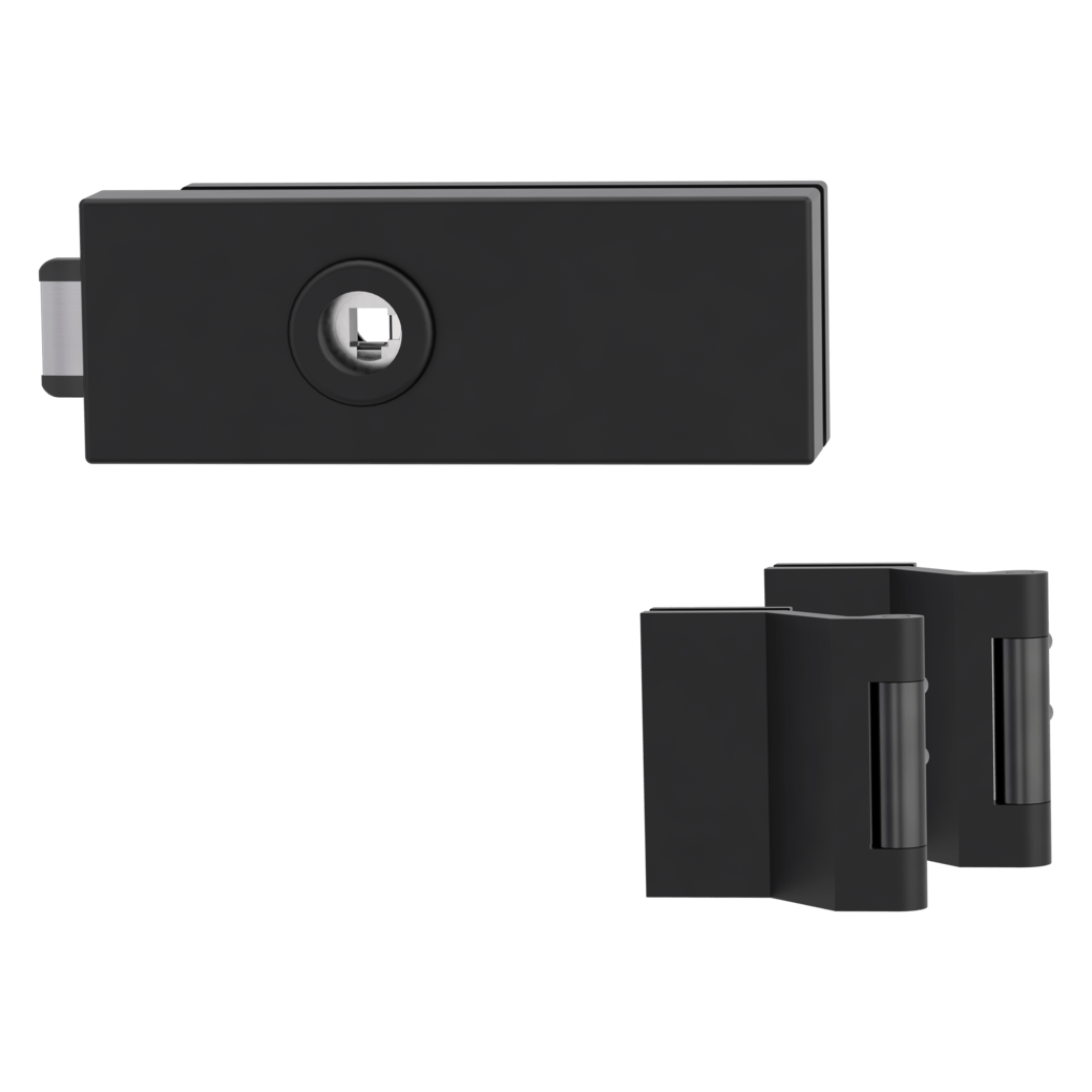 GK - PURISTO S - ZÁMEK na skleněné dveře - UV (vč. závěsů) Grafit černá (78)