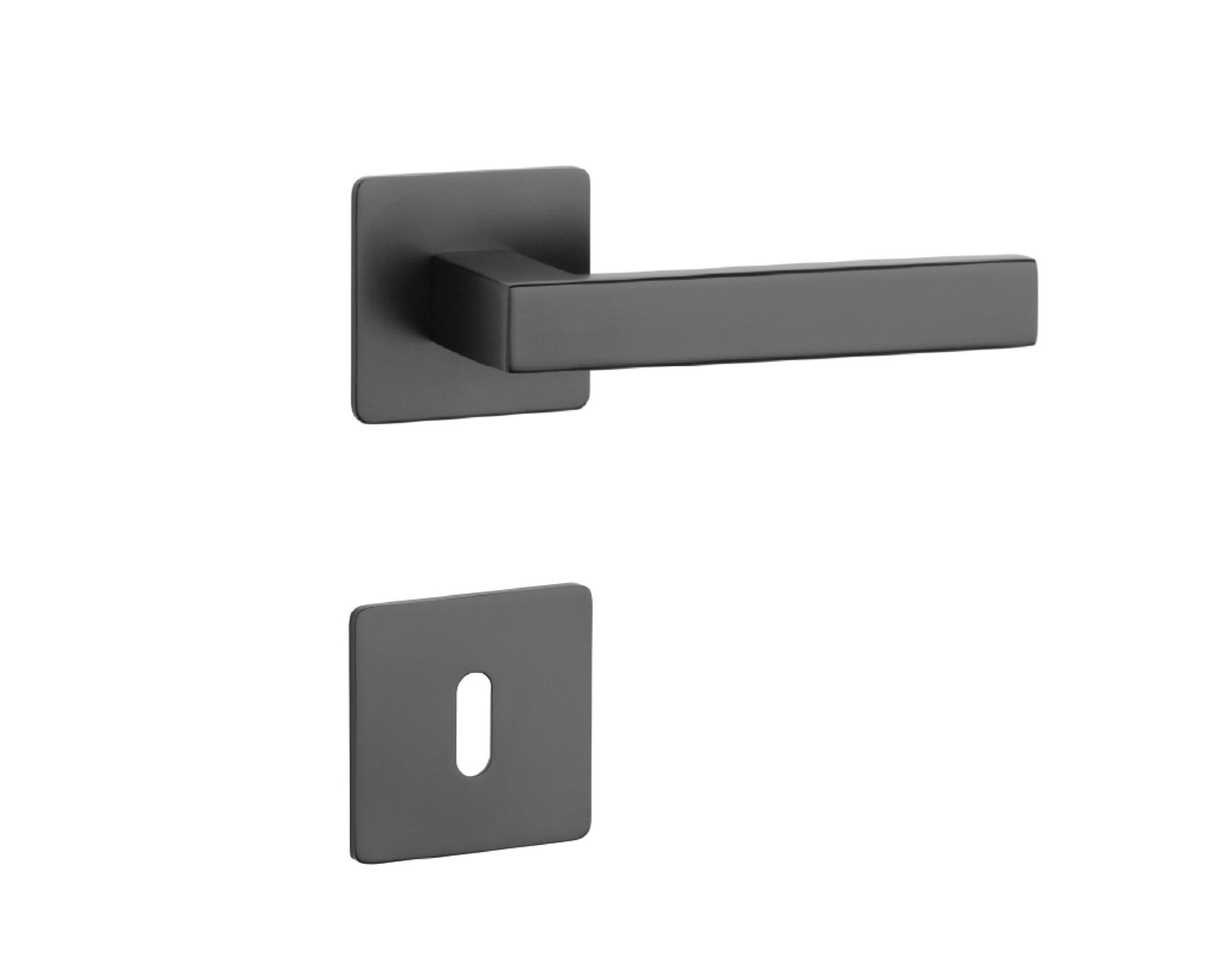 Klika na dveře SH - KVADRAT - HR 1760 3SM BS - Černá matná