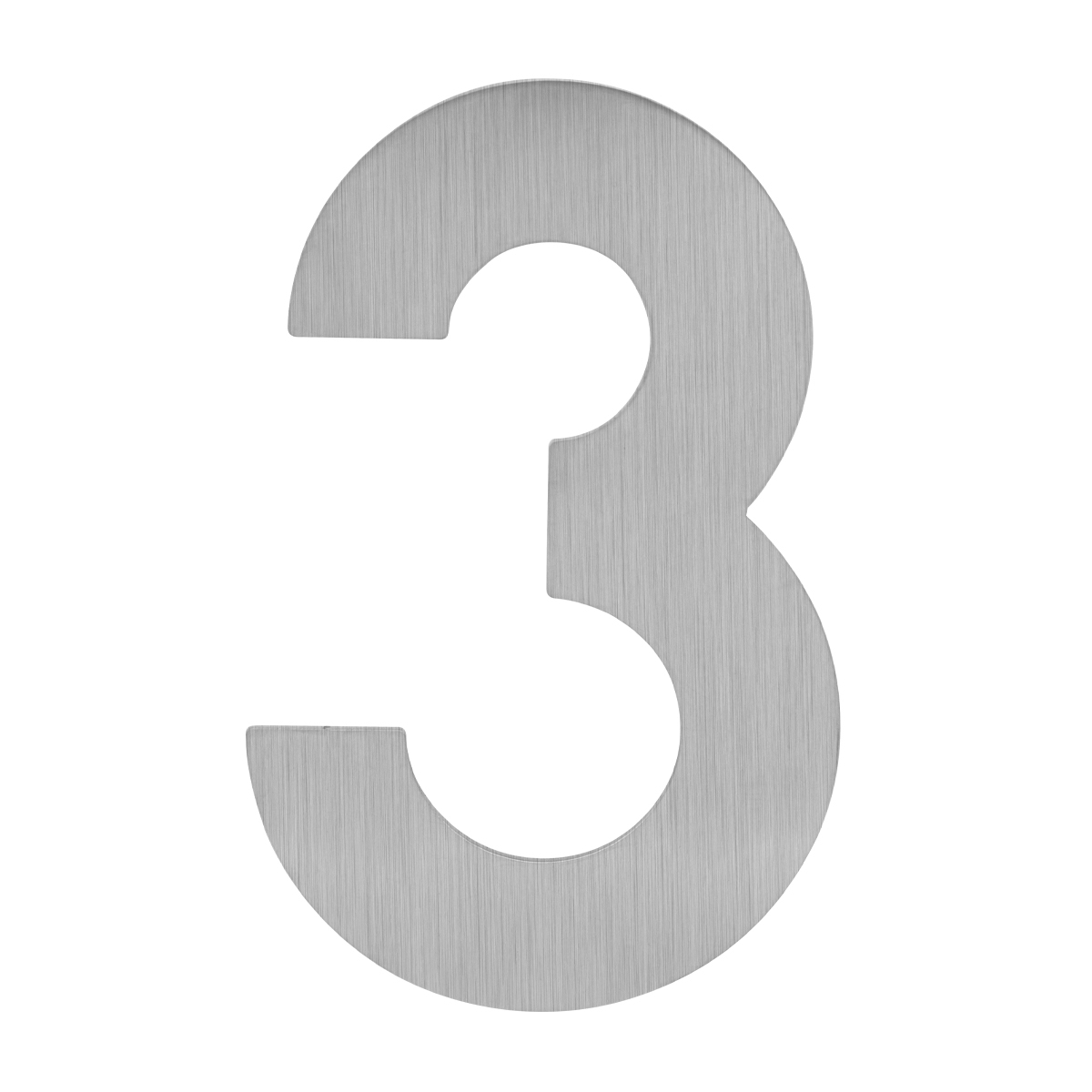 LR - Domovní číslice "3" - 120 mm BN - Broušená nerez