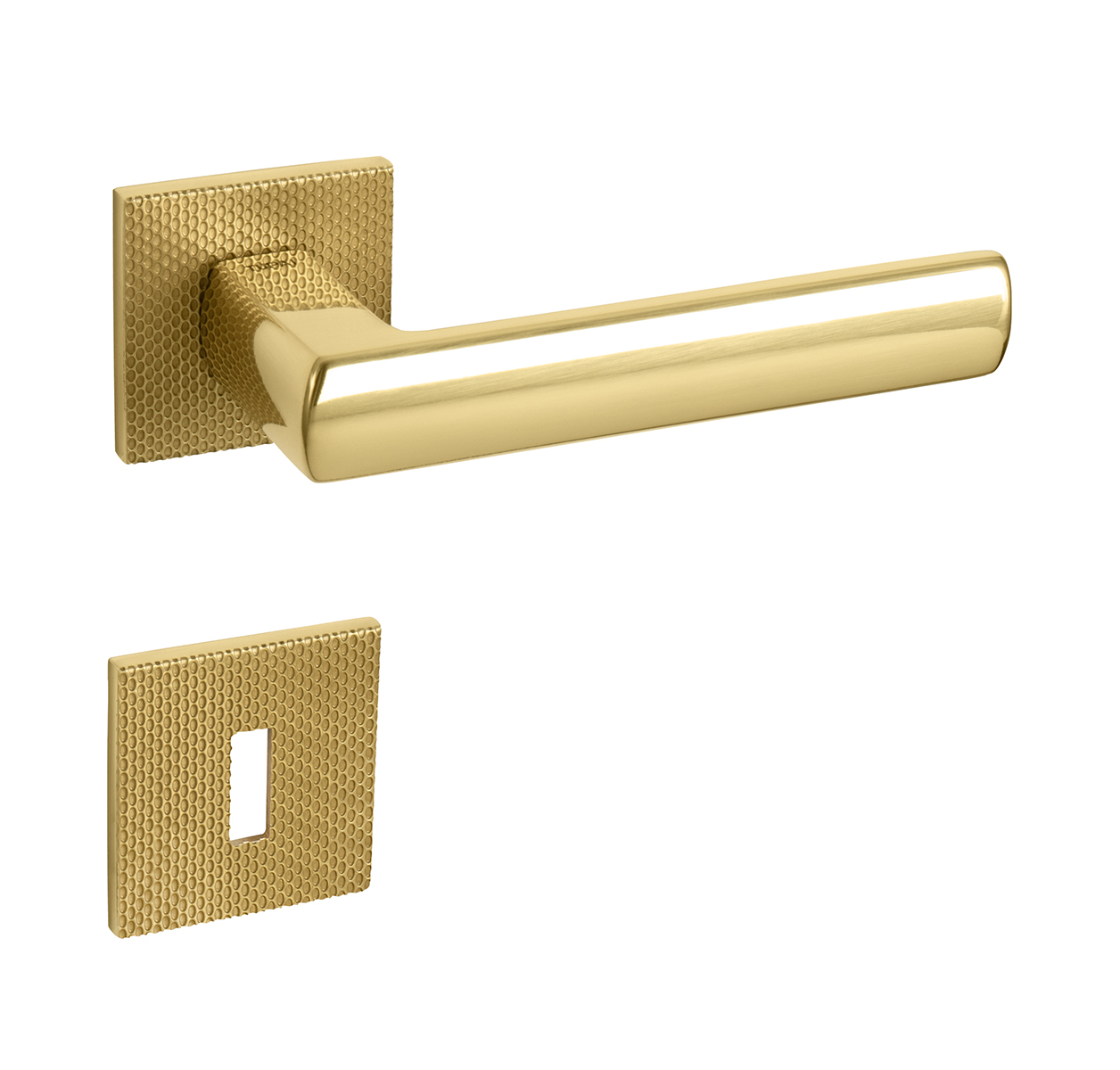 Klika na dveře TI - POPULAR - HR 4161 5SQ T2 OLV - Mosaz leštěná lakovaná (33)