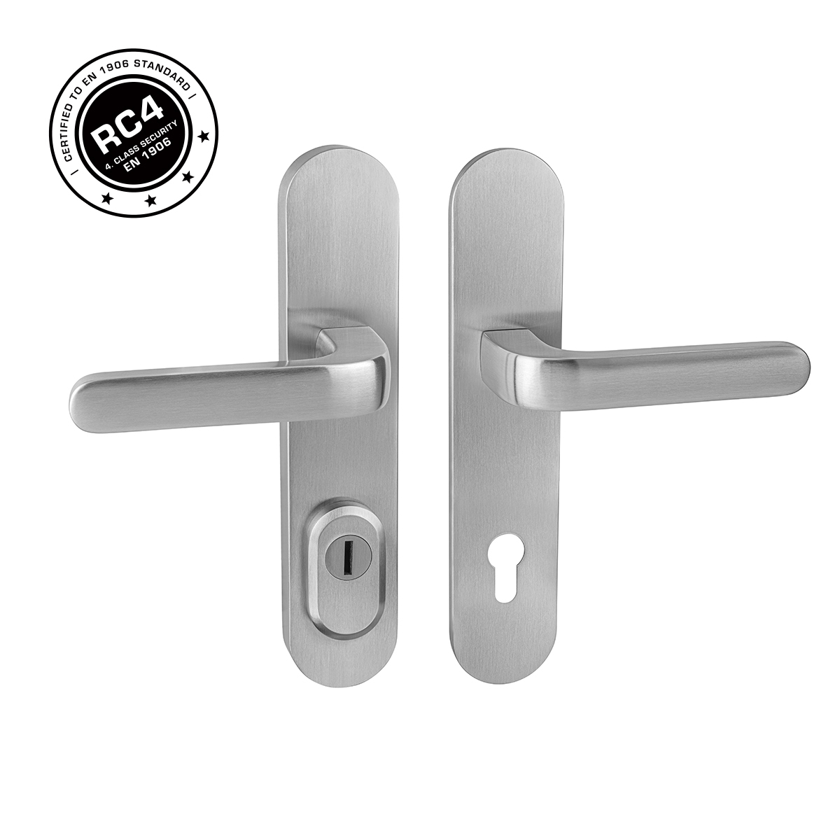 Bezpečnostní kování RC4 MPK - SECURO INOX S01 PLUS - SO TARA BN - Broušená nerez