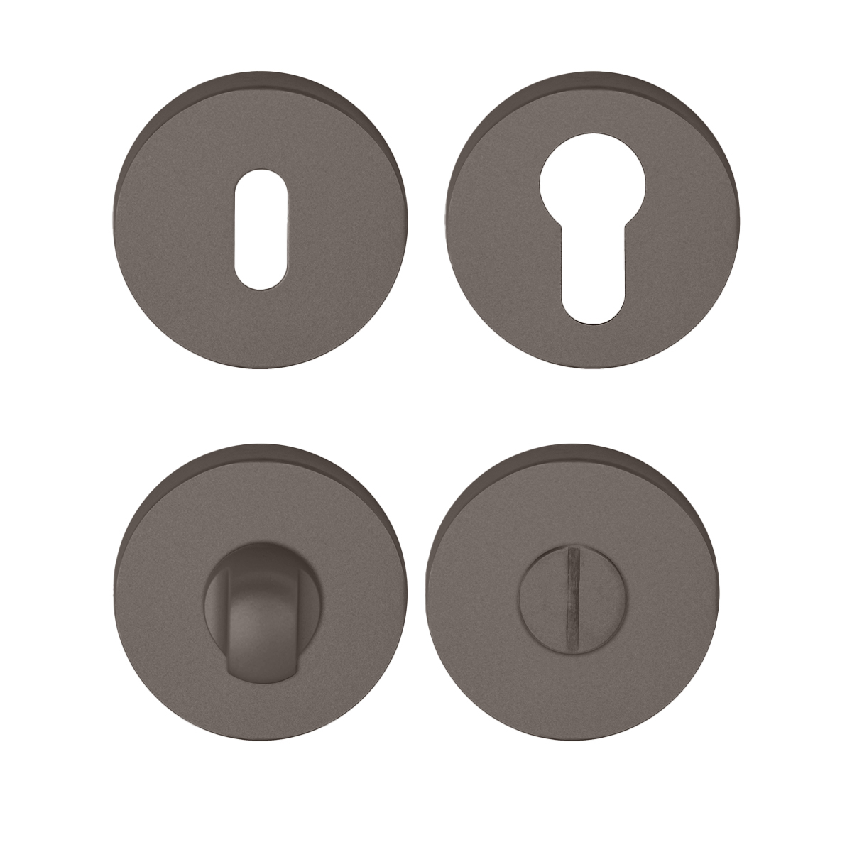 Rozeta ke klice FO - ROZETA - R Hnědá matná