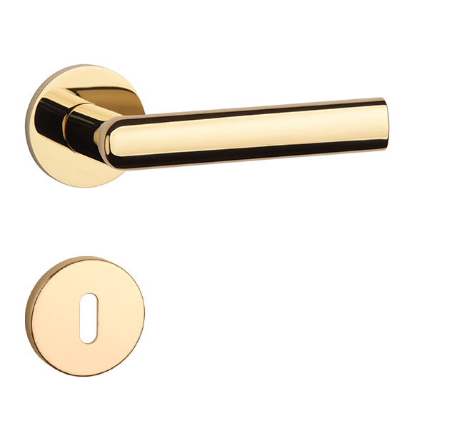 Klika na dveře AT - SILENA - R 7S PVD lesklá zlatá (GOLD PVD)