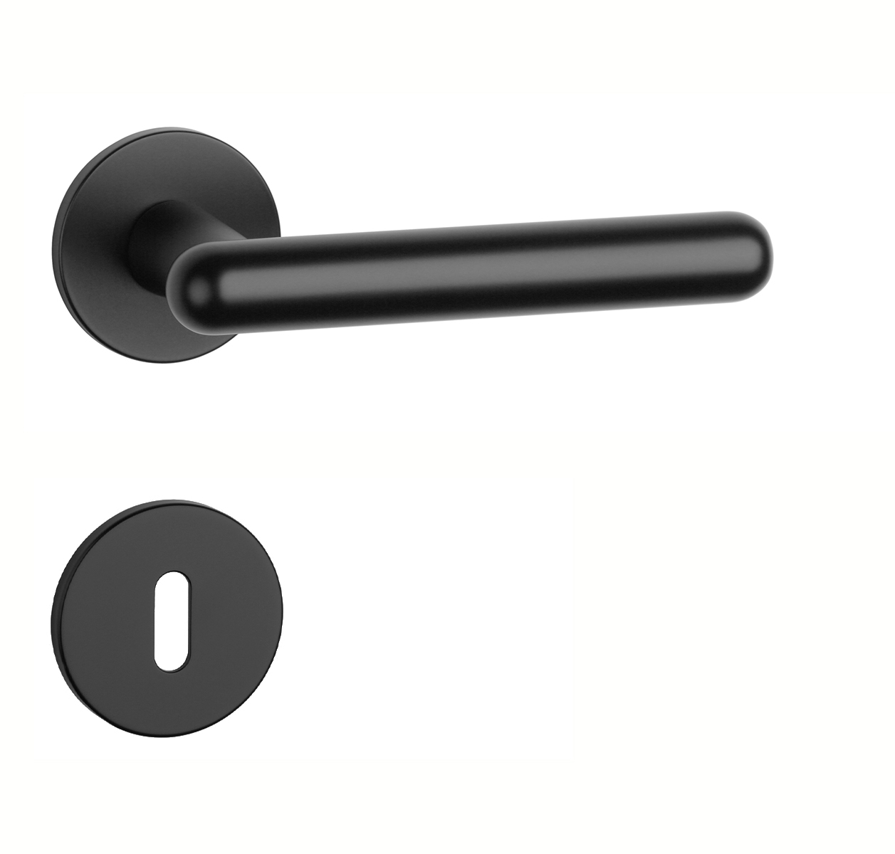 Klika na dveře AS - ASTERIA - R 5S BS - Černá matná