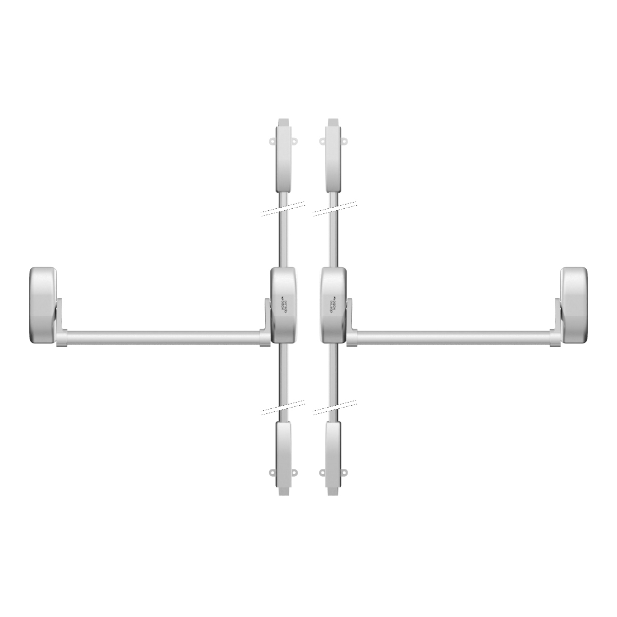 DK - PANIKOVÉ KOVÁNÍ PHA 1202/1202 - 4-bodové zajištění D2/2H-2D Stříbrná