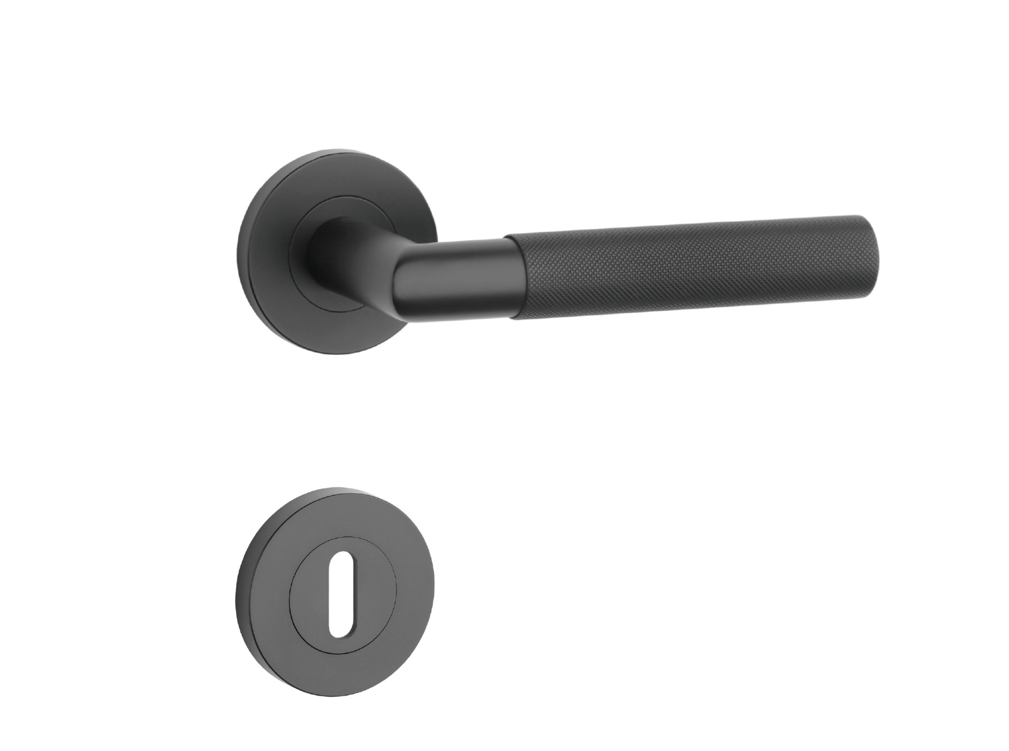 Klika na dveře SH - OVAL - R 1742 PRO 8 MM BS - Černá matná