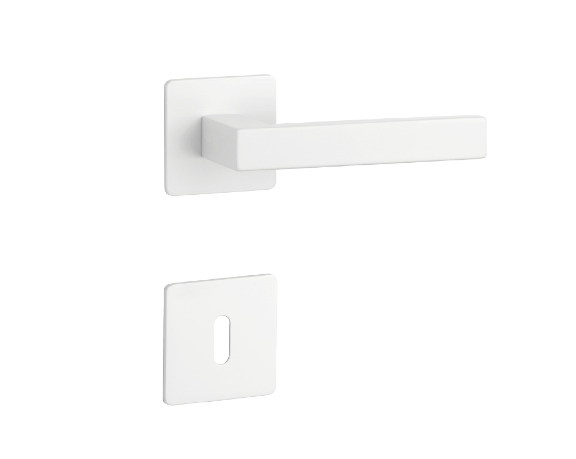 Klika na dveře SH - KVADRAT - HR 1760 3SM WS - Bílá matná