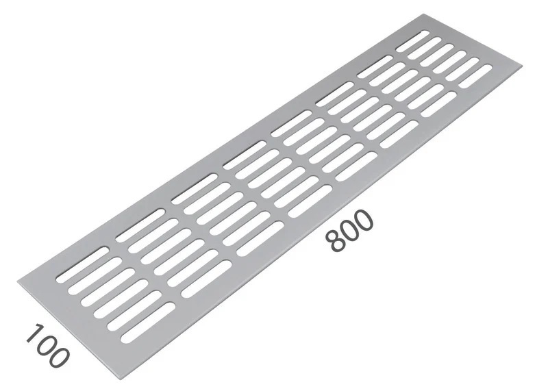 SRL - ALFA větrací mřížka šířka 100 x 800 mm F1 - Stříbrný elox