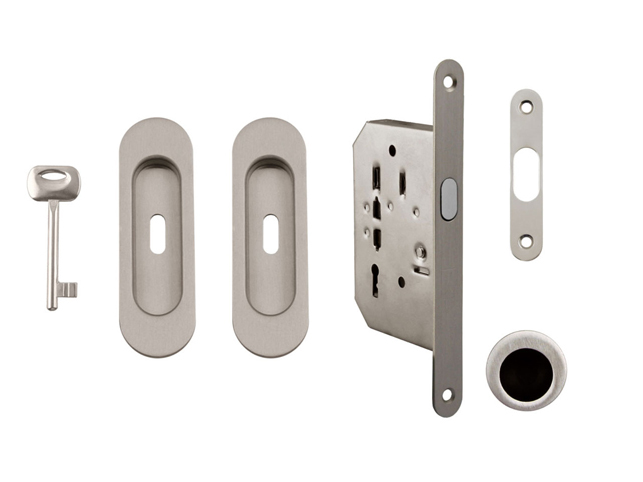 FT - Set na posuvné dveře oválný - BB / S ONS - Nikl broušený