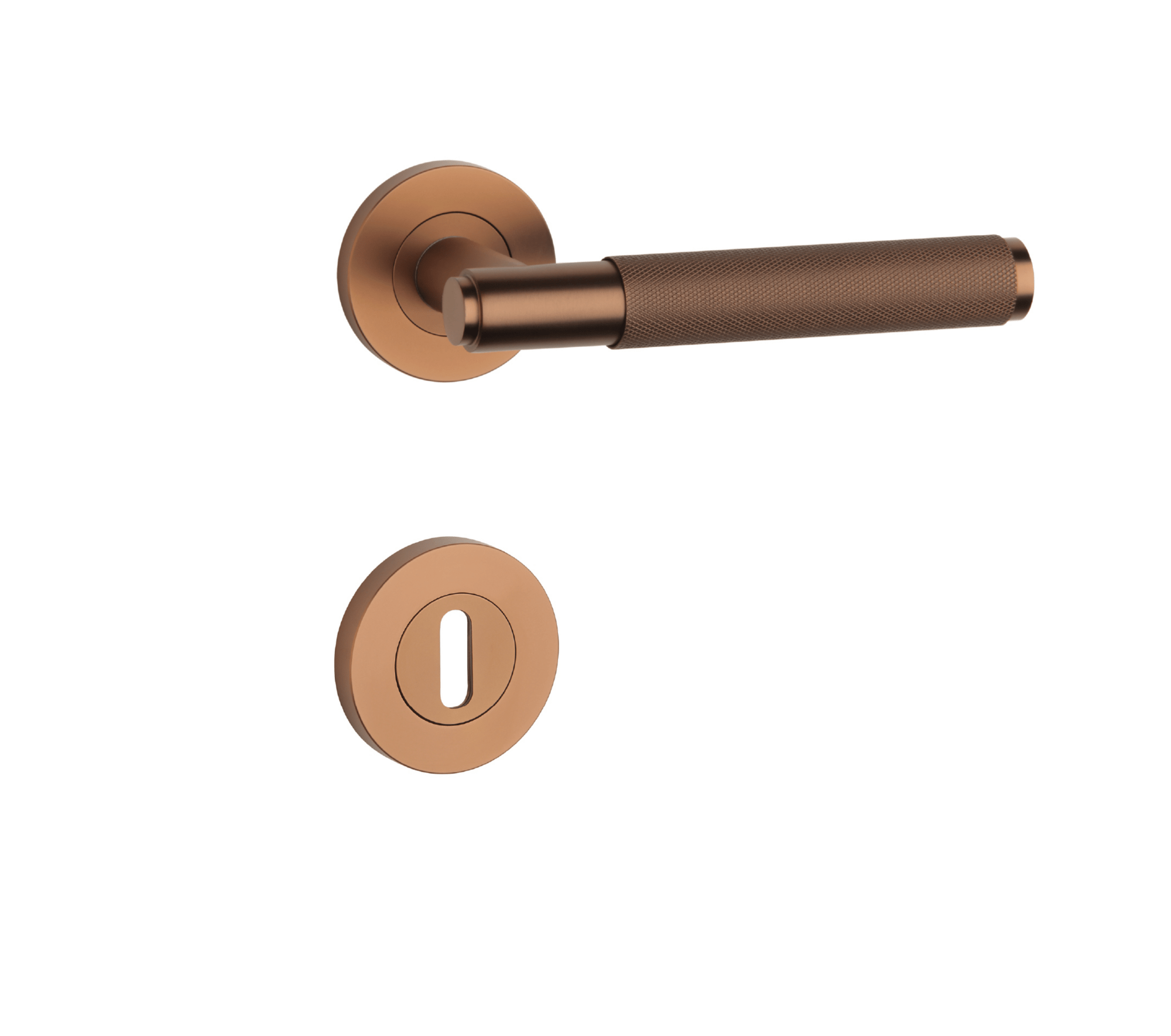 Klika na dveře SH - OVAL - R 1741 PRO 8 MM CUM PVD - Měď matná PVD