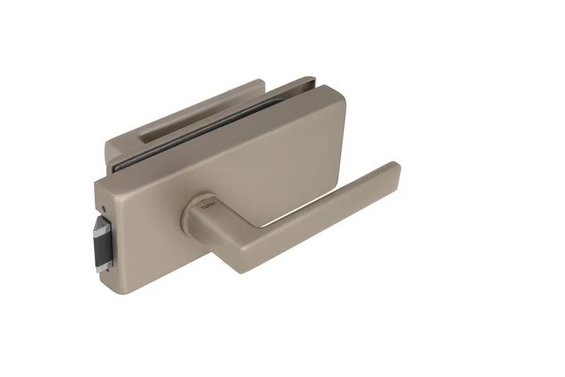 TI - ZÁMEK na sklo s klikou SONIA 4014 - bez otvoru NP - Nikl perla (142)