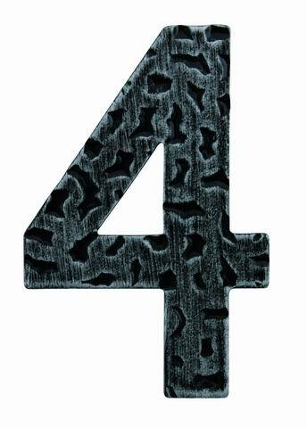 LR - Domovní číslice "4" - 120 mm Černá kovaná