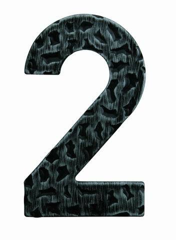 LR - Domovní číslice "2" - 120 mm Černá kovaná