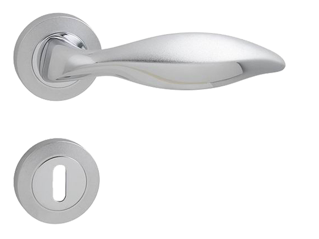 Klika na dveře LI - DELFINO - R MC - Chrom lesklý / chrom pískovaný