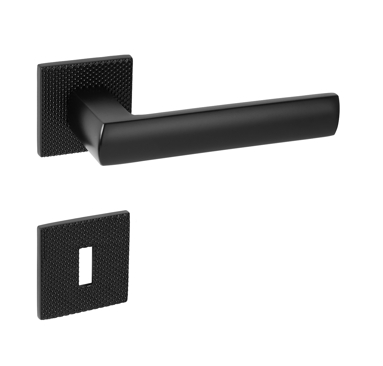 Klika na dveře TI - POPULAR - HR 4161 5SQ T2 BS - Černá matná (153)