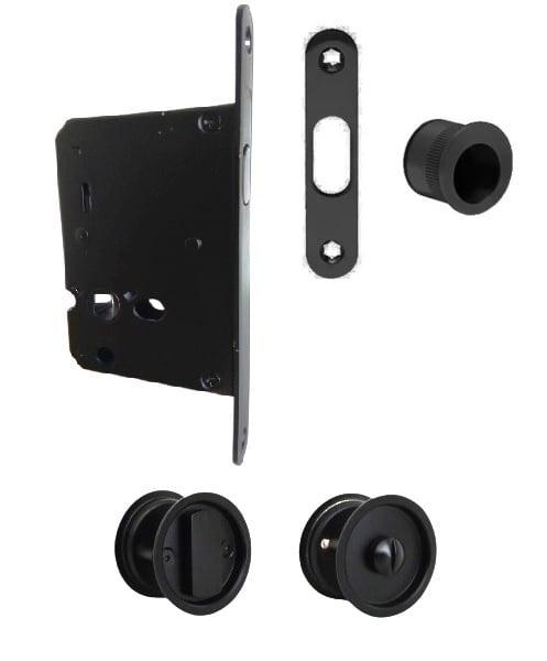 TI - Set na posuvné dveře 2850 WC - R BS - Černá matná (153)