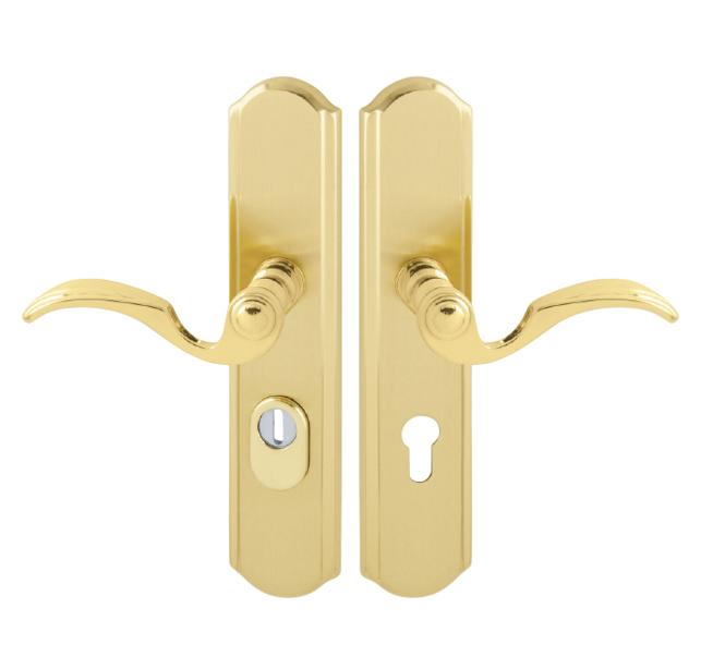 Zpevněné kování MI - LYON / RAMA PLUS OLV/OLS - Mosaz leštěná lakovaná / mosaz broušená