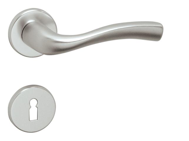 Klika na dveře GI - ARCH - R F1 - Stříbrný elox