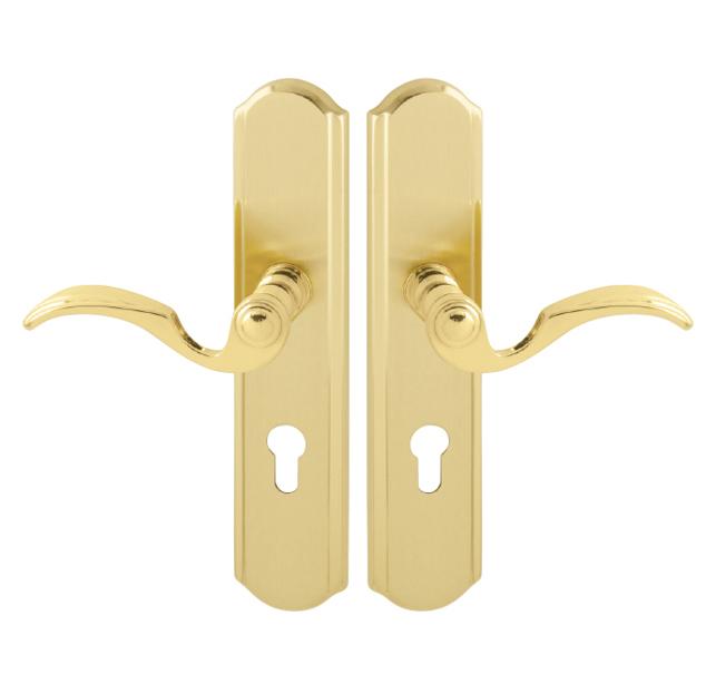 Zpevněné kování MI - LYON / RAMA OLV/OLS - Mosaz leštěná lakovaná / mosaz broušená