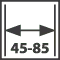 Dostupné pro tloušťku dveří 45 - 85 mm