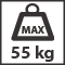 Maximální nosnost pantů - 55 kg