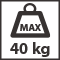 Maximální nosnost pantů - 40 kg