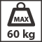 Maximální nosnost pantů - 60 kg