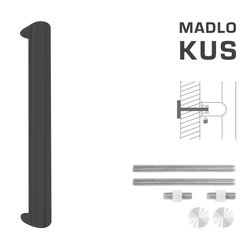 Madlo na dveře FT - MADLO kód K40 40x20 mm UN ks BS - Černá matná