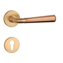 Klika na dveře ASM - MARIGOLD 2 - R 7S OLS/CUM - Mosaz broušená / měď matná