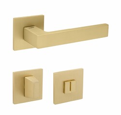 Klika na dveře TI - SQUARE - HR 2275Q 5S OLM - Zlatá matná (208)